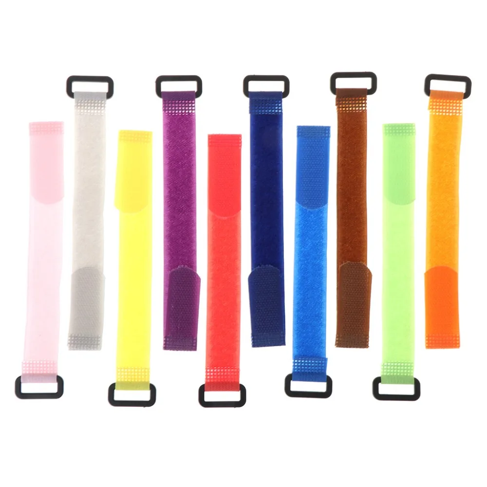 10Pcs/Bag Fishing Rod Band Fixing Tie Strap Adjustable Pole Belt Nylon