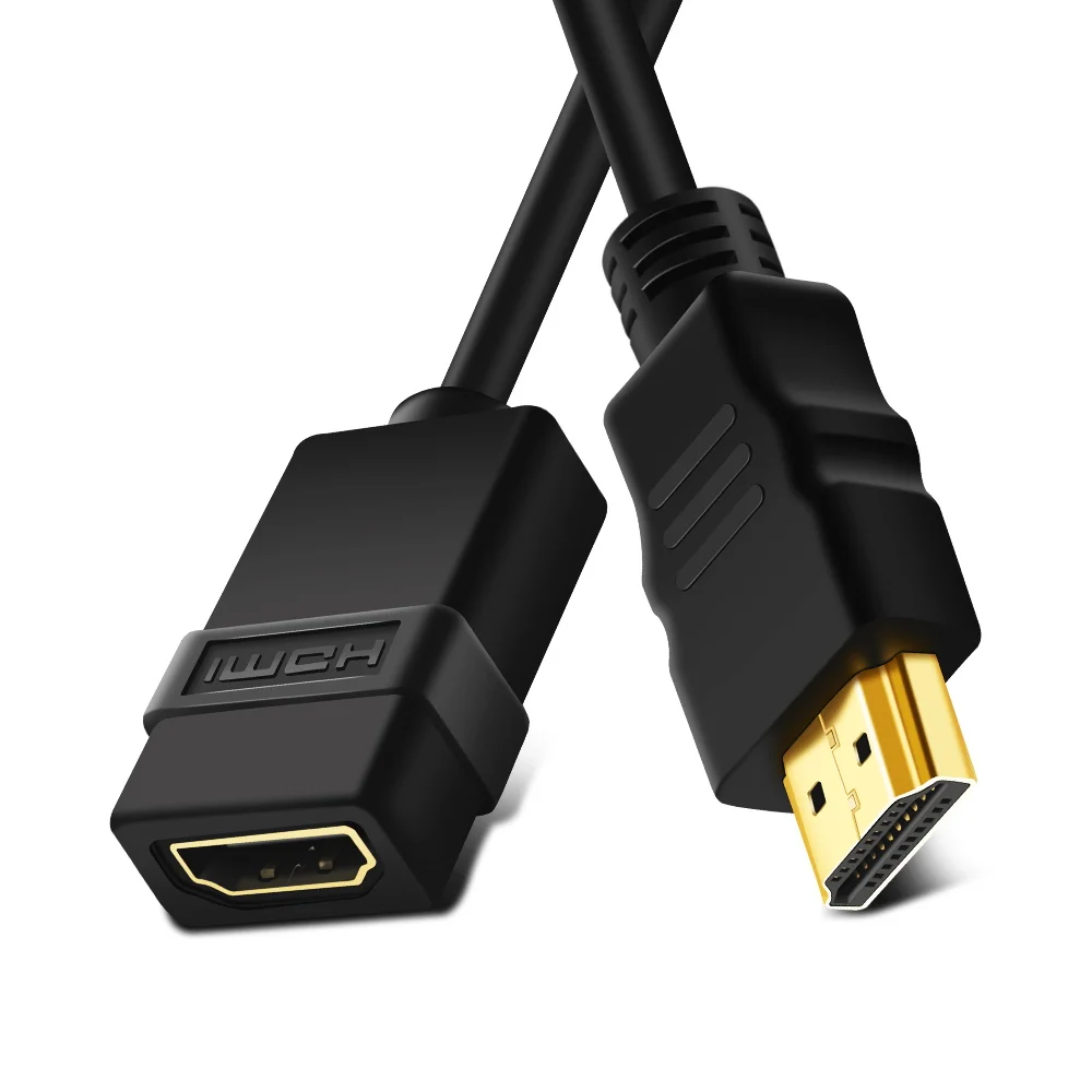 HDMI штекер гнездо кабель 3 фута 1 м разъем адаптера порт 1080P для HDTV удлинитель