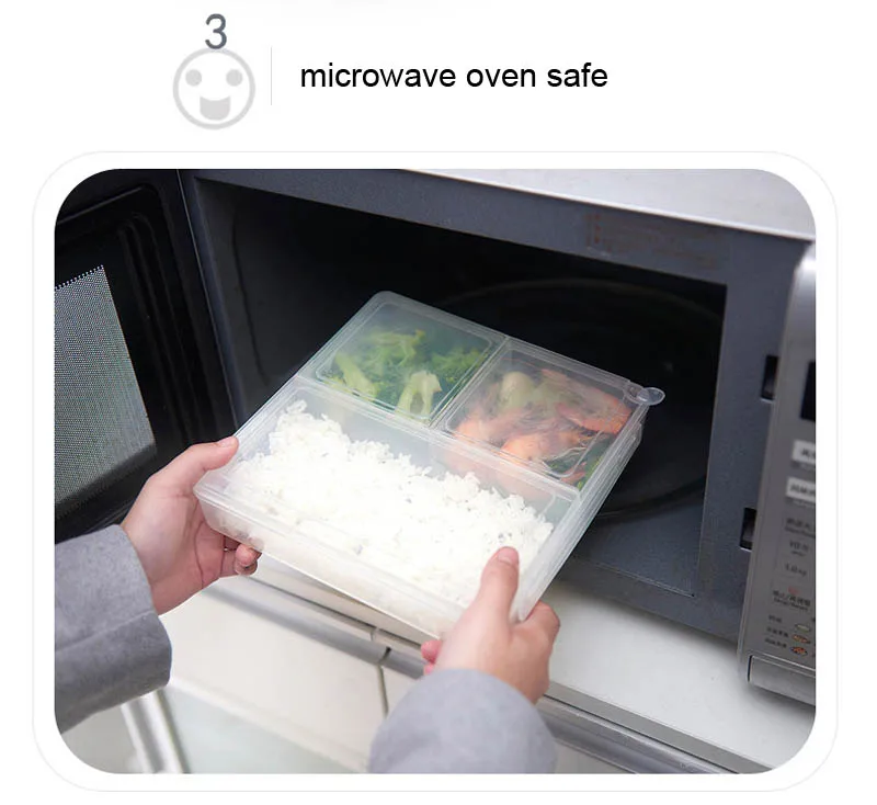 3 сетки Microwavable коробка для хранения продуктов прозрачный органайзер для холодильника контейнер для фруктов овощей специй микроволновая печь Сейф