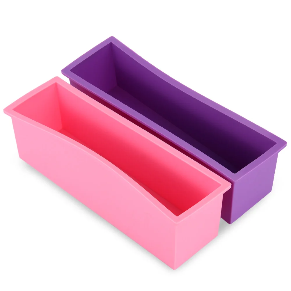 

Hot Sale Fashion New Perfect Soap Brick Pastry Bread Loaf Cake Silicone Rectangle Bakeware 1.2L