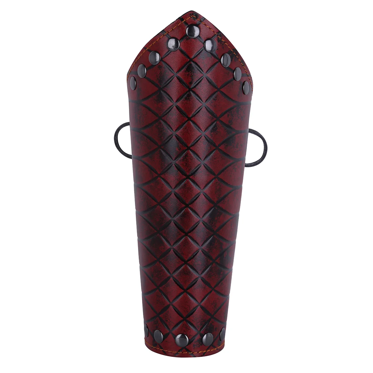 Men Leather Wristband Women Dragonscale Lace Up Knight Gauntlet