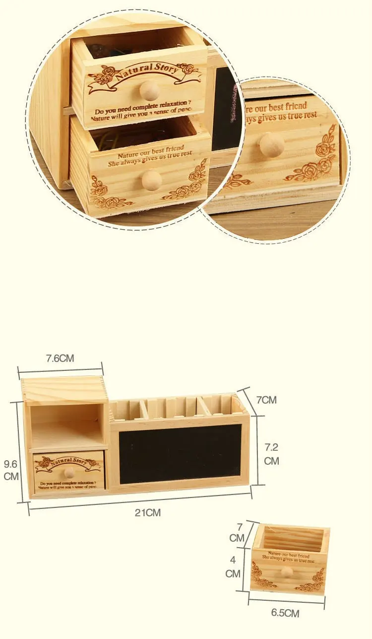 Креативный деревянный держатель для ручек стол органайзер офисный стол аксессуары-карандаш держатель с ящиком