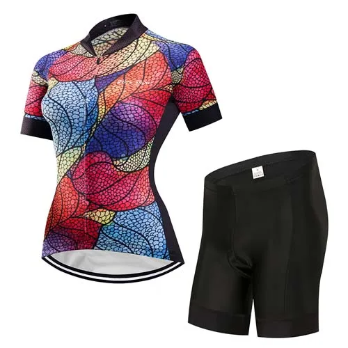Профессиональный набор Джерси для велоспорта женская летняя одежда для велосипеда гелевая подкладка комбинезон облегающий костюм Одежда для велоспорта mtb комплект одежды - Цвет: jersey and pants 7