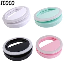 Портативный светильник для селфи для мобильного телефона, светодиодный светильник-вспышка, кольцевая фотокамера для iphone, для samsung, Прямая поставка