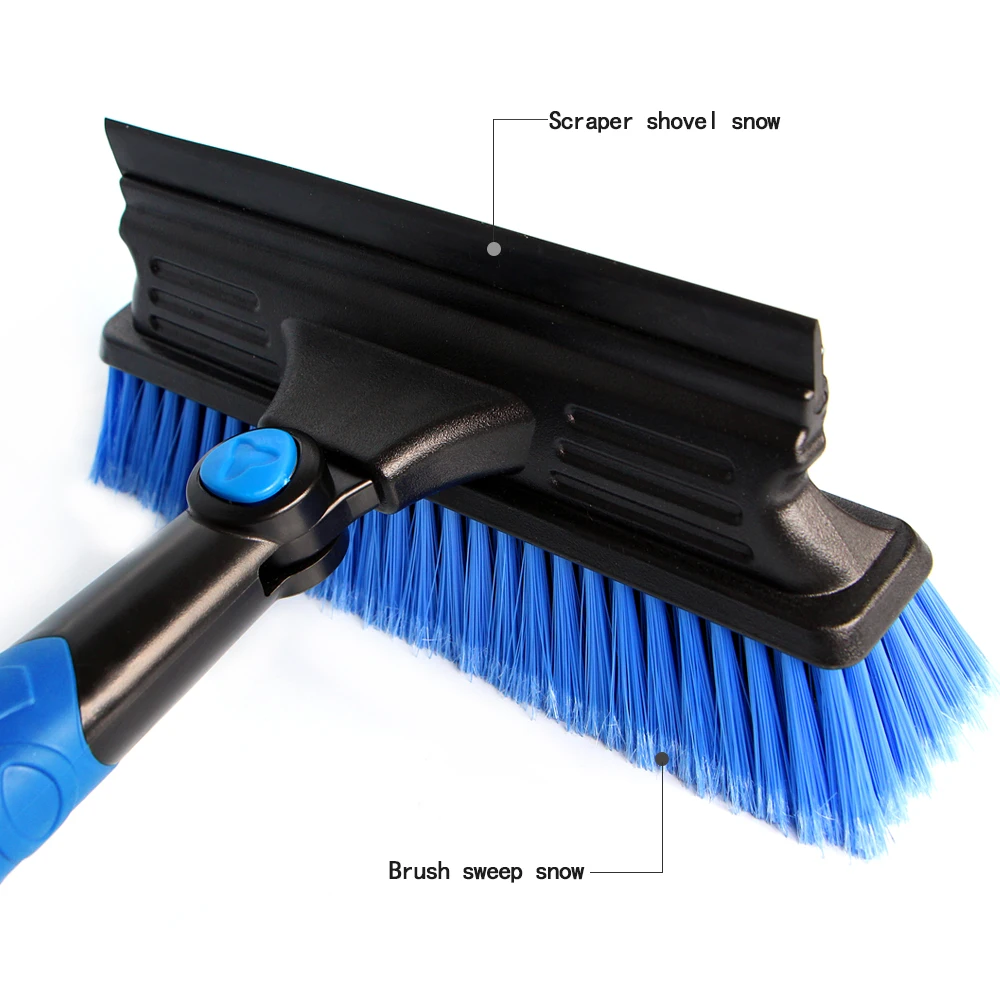 Retractable Handle Snow Shovel Snow Brush Car Cleaning Winter Car Auto Ice Scraper Car SUV Truck Rotatable Brush Car Acessorie