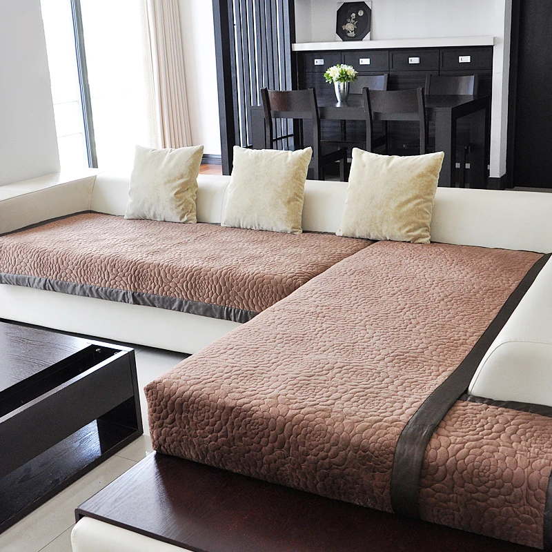 

1pcs decorative sofa cover sectional modern slipcover coffee suede fabric towel cover for living room simple sofa towel thick