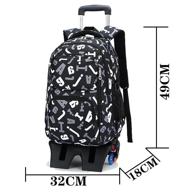 Школьный рюкзак с дорожный Багаж на колесиках, тележка Чемодан сумка Водонепроницаемый 6 колес тележки детские школьные сумки для мальчиков и девочек, рюкзак для детей - Цвет: Latter High