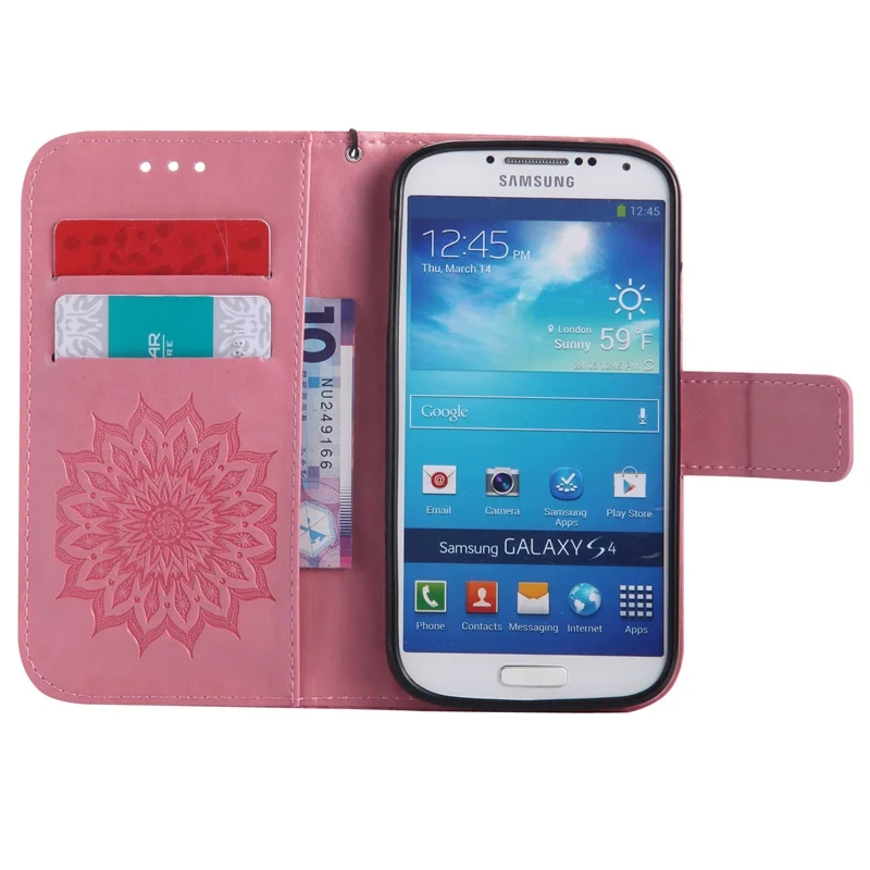 Кожаный чехол для Galaxy S4 S 4 с 3D тиснением Samsung I9500 I9505 I9506 GT i9500 кошелек