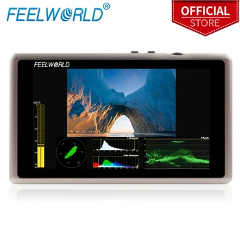 

Feelworld G55 Aluminum 5.5 Inch Full HD IPS Field Monitor with Waveform Vectorscope Histogram HDMI 3G-SDI DSLR External Monitor