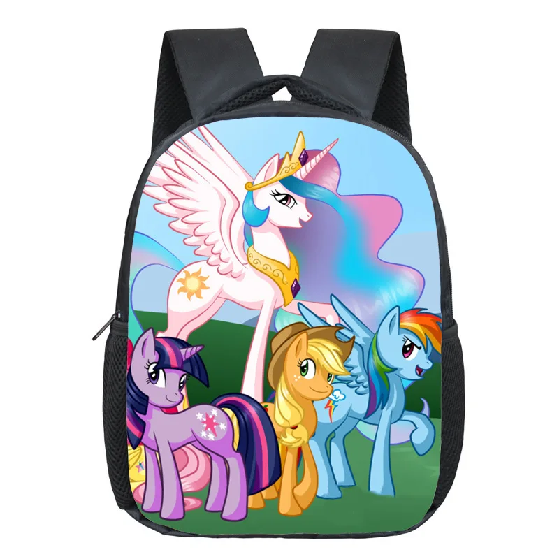 Маленький пони рюкзак для малышей Kawaii Horse школьные сумки Детские Мультяшные