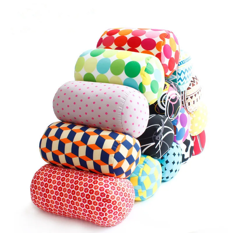 New Mini Microbead Roll Cushion Throw Pillow Practical Neck Waist Back