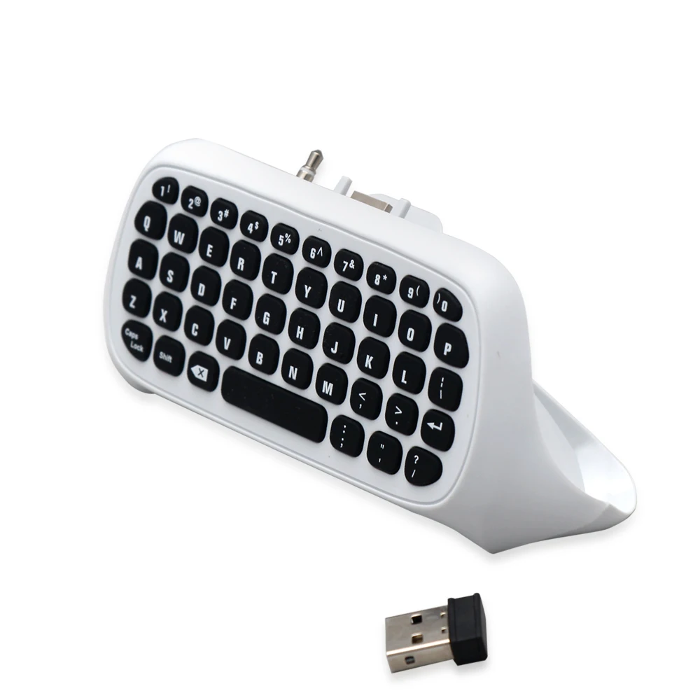 Беспроводная клавиатура для Microsoft Xbox One QuickType белая с USB приемником игрового