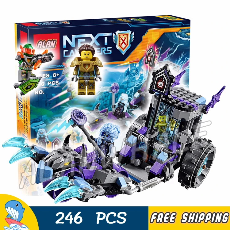 

224pcs New Knights Ruina's Lock & Roller Chariot War Wagon 10591 DIY Figure Building Blocks Toys Nexus Compatible with LegoING