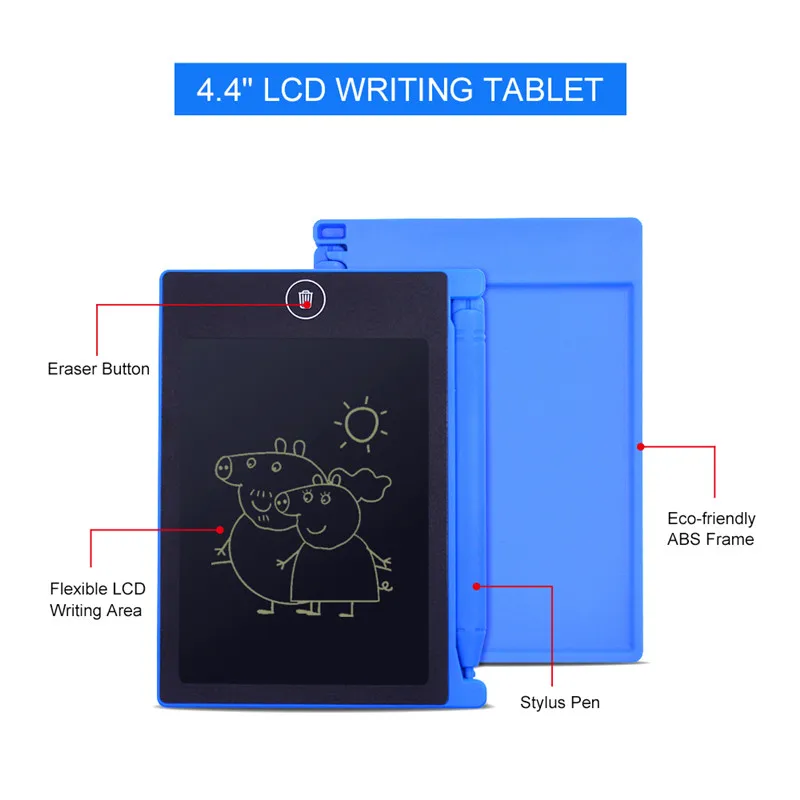 Мини 4,4 дюймовый ЖК-планшет для письма цифровые графические планшеты для рисования электронные почерки доска+ ручка-аккумулятор для детей