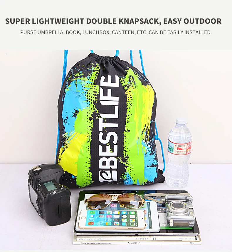 BESTLIFE сумка на шнурке, рюкзак, большая емкость, светильник, для девочек, посылка для хранения, для путешествий, для переноски, брезентовые школьные сумки для подростков