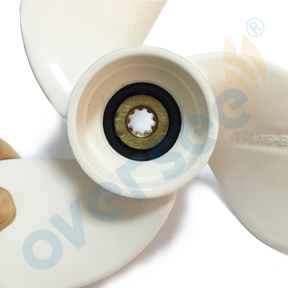 Aluminum Propeller 7 1/4x6 F2.5A/3A 7-1/4x6 6L5-45943-01-EL 9 Spline For Yamaha 3HP Outboard Motor 6L5-45943