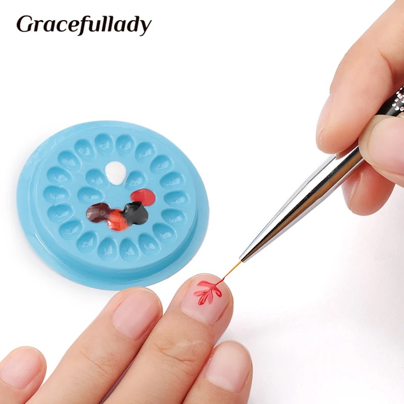 

20/50pcs False Nails Tips Display Gel Board Disposable Plastic Blue Palette Practice Nail Art Equipment Manicure Nail Art Tool