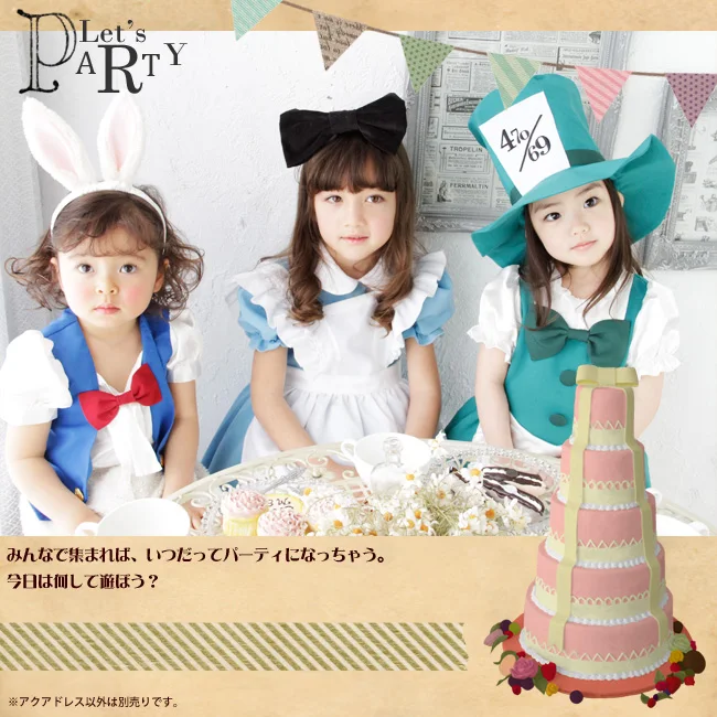 

Alice In Wonderland Dress Lolita Dress Maid Cosplay Fantasia Carnival Costumes For Kid Children Novelty Girl Dress with Headband