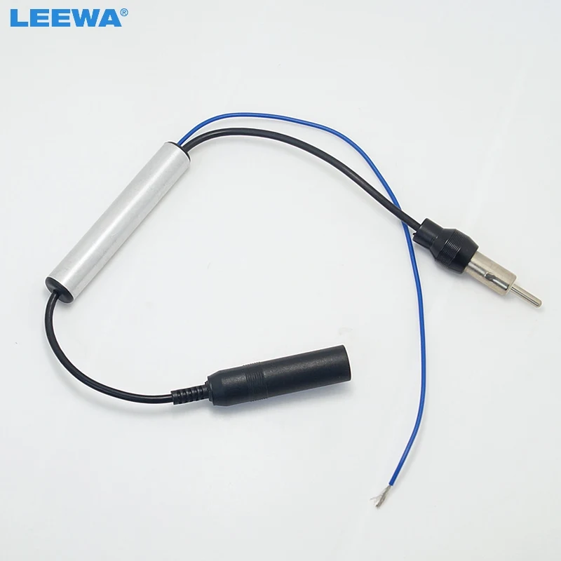 LEEWA Car Radio Antenna Adapter With Booster for VW BMW AUDI Female ...