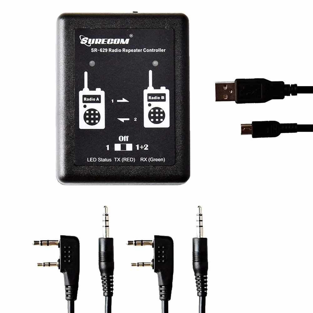 Surecom SR 629 2 в 1 дуплексный ретранслятор контроллер и радиокабеля для TYT Kenwood Baofeng ICom