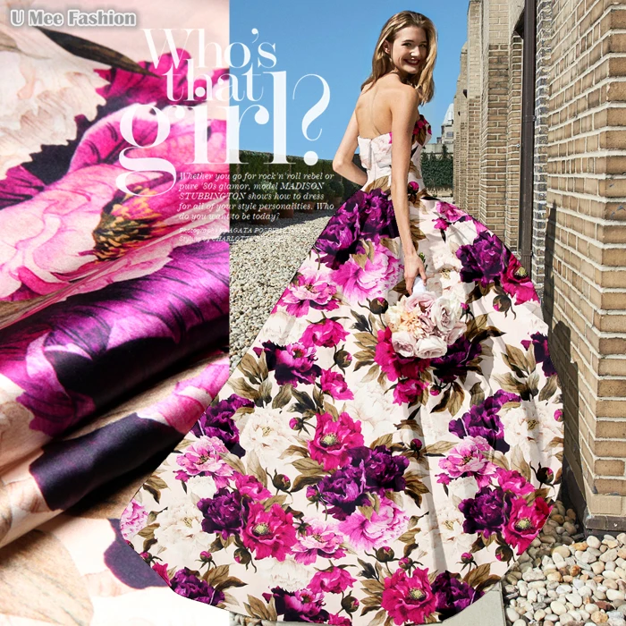 

SP615 Pure Silk /The Dream Voyagers/ Silk Fabric Mulberry Silk 93% Silk 7% Spandex Elastic/ Width 1.29yd Thickness19mm