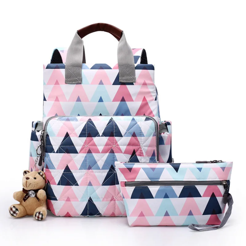 Рюкзак для мам, большая емкость, подгузник для беременных, детские подгузники, сумка для путешествий, дизайнерские пеленки для ухода за ребенком - Цвет: 1