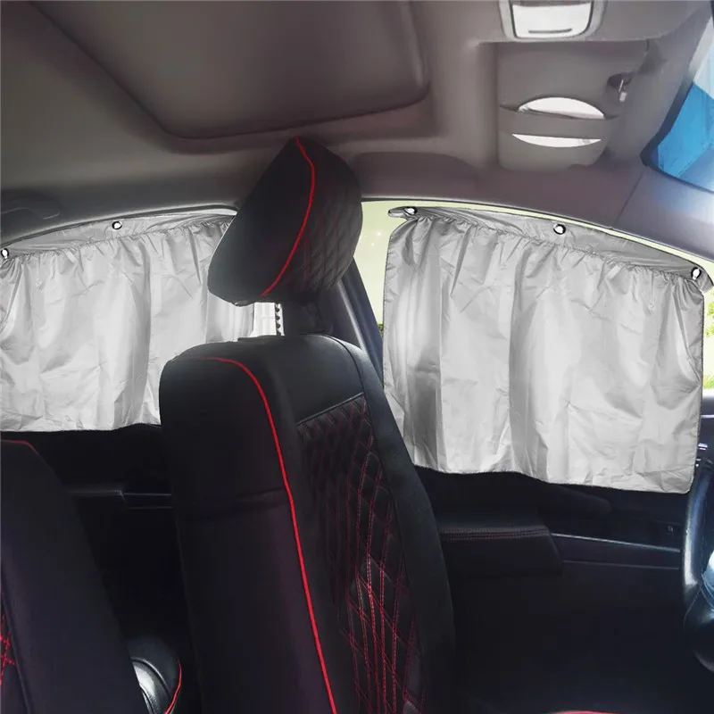 HOT!70*52CM Black Adjustable Car Window Curtain With Sucker UV Sunshade