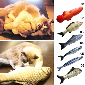 

40cm 60cm Plush Catnip Fish Toy Fish Interactive Kitten Product Cats Simulation Fish Playing Toy Cat Scratch Board Scratching