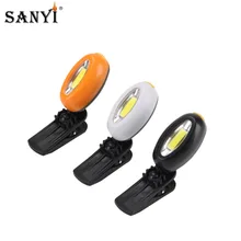 COB светодиодный налобный фонарь Кепки светильник 360 градусов поворотный зажим-на шапке светильник хэндс-фри фара для велоспорта и отдыха на природе, с крышкой в виде Фонари с Батарея