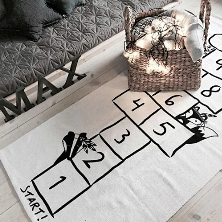 

Baby Hopscotch Play Game Mat Kids Activity Play Gym Mat Children Adventure Rug Boys City Road Carpet Kids Room Crawling Blanket