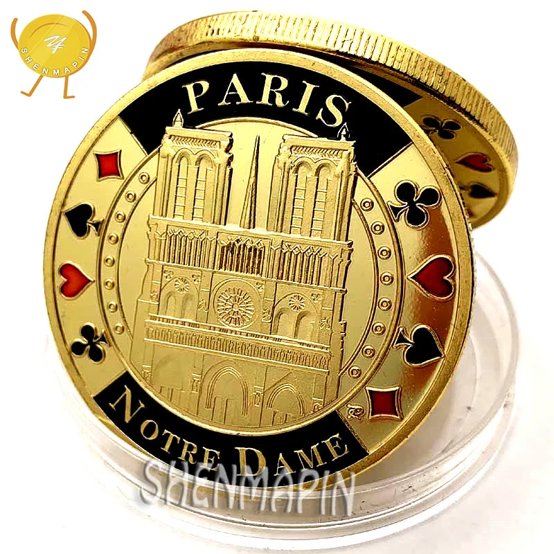 Colorized JFK Half Dollar US Coin France Famous Churches NOTRE DAME DE PARIS 