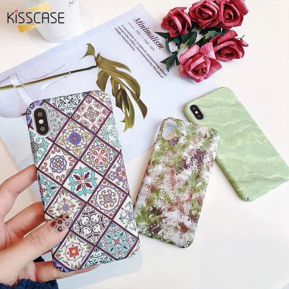 KISSCASE мраморный шикарный стиль чехол для телефона Samsung galaxy S10 S9 plus жесткий Galaxy j4 j6
