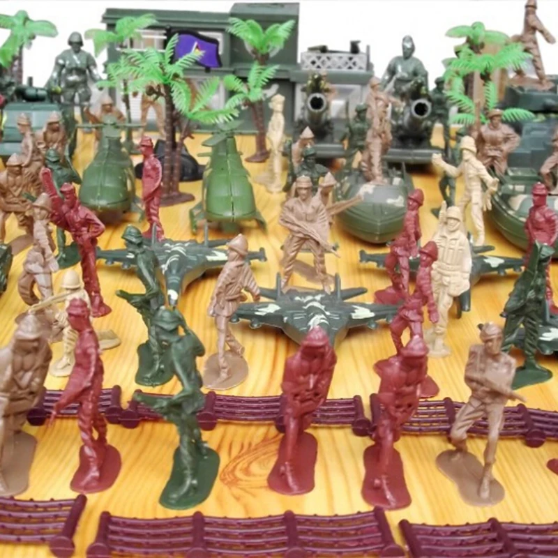Военные модели солдатиков игрушки солдатики фигурки играть грузовик самолет 146 шт./компл. и набор мини горячие полезные прочные