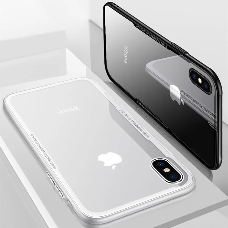Luxury Tempered Glass Back Cover For Iphone X 10 Case Soft Tpu Edge Ultra Thin Clear Protect Iphone 7 8 6 6s Plus Shell Luxury Tempered Glass Back Cover For Iphone X 10 Case Soft Tpu Edge Ultra Thin Clear Protect Iphone 7 8 6 6s Plus Shell