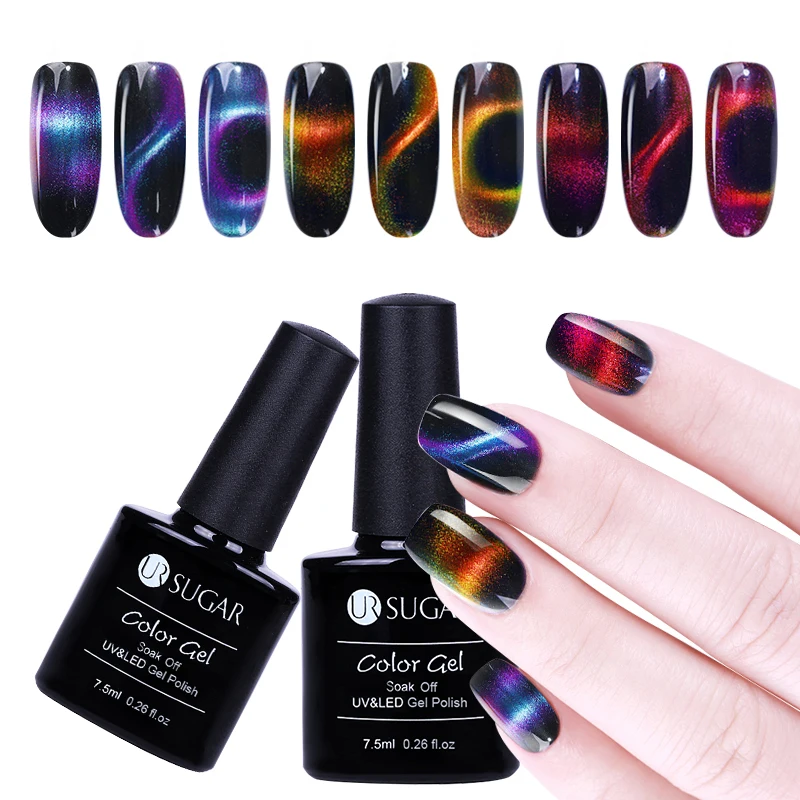 

UR SUGAR 7.5ml 3D Chameleon Cat 3D Eye Magnetic Gel Magic Stick Gradient Effect Soak Off UV Gel Polish Lacquer Varnish Manicure