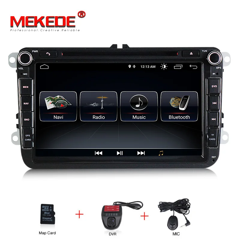 Mekede android 8,1 Автомобильный мультимедийный плеер для VW Skoda Octavia/Fabia/Rapid/Yeti/Superb/Seat Altea/Leon/Alhambra - Цвет: 8inch add dvr