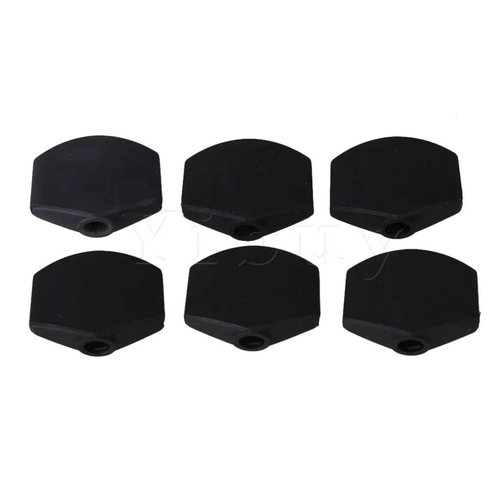 Yibuy 6pcs Guitar Tuner Machine Head Buttons Matt Plastic Tuning Square
