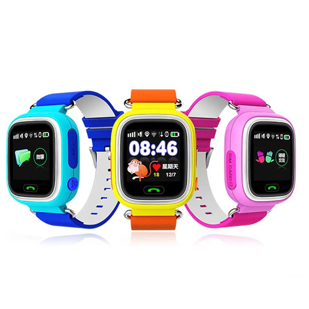 

Q90 Children Smart Watch GPS Wifi Tracker SOS Phone Call Anti-Lost Color Touch Screen Kids Wristwatch support Russian/English
