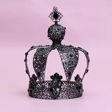 Металлическая корона королевская диадема украшение для дня рождения свадебные аксессуары для волос Свадебные украшения для волос украшения для мальчиков торт украшения