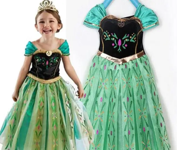 

wholesale cartoon Princess dress girl Party clothes accessories Cosplay Christmas costume teens Fancy Vestidos 3-8Y