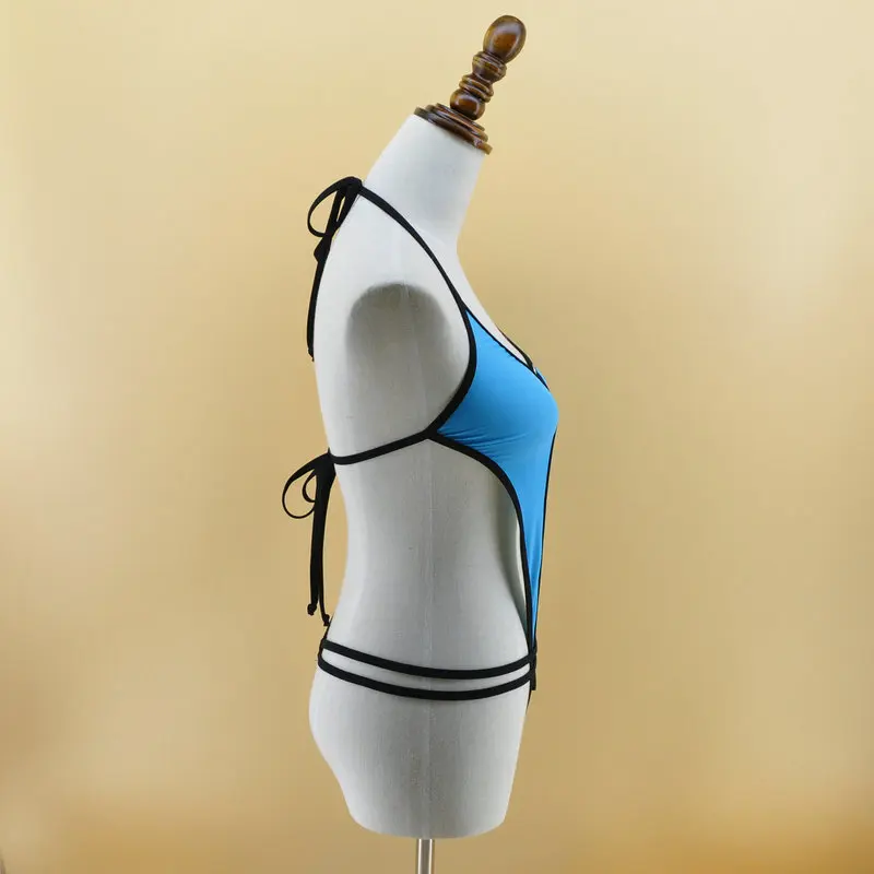 Sexy Blue Women Micro Monokini Slingshort Sunbath One piece Swimsuit — free download
