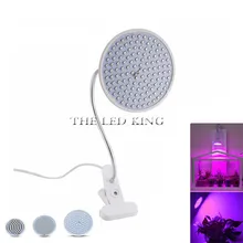12 Вт 36 Вт 60 200 LED завод расти лампочки для цветка, растущего лампы Крытый парниковых гидропоники Гибкая лампа стол Держатель клип