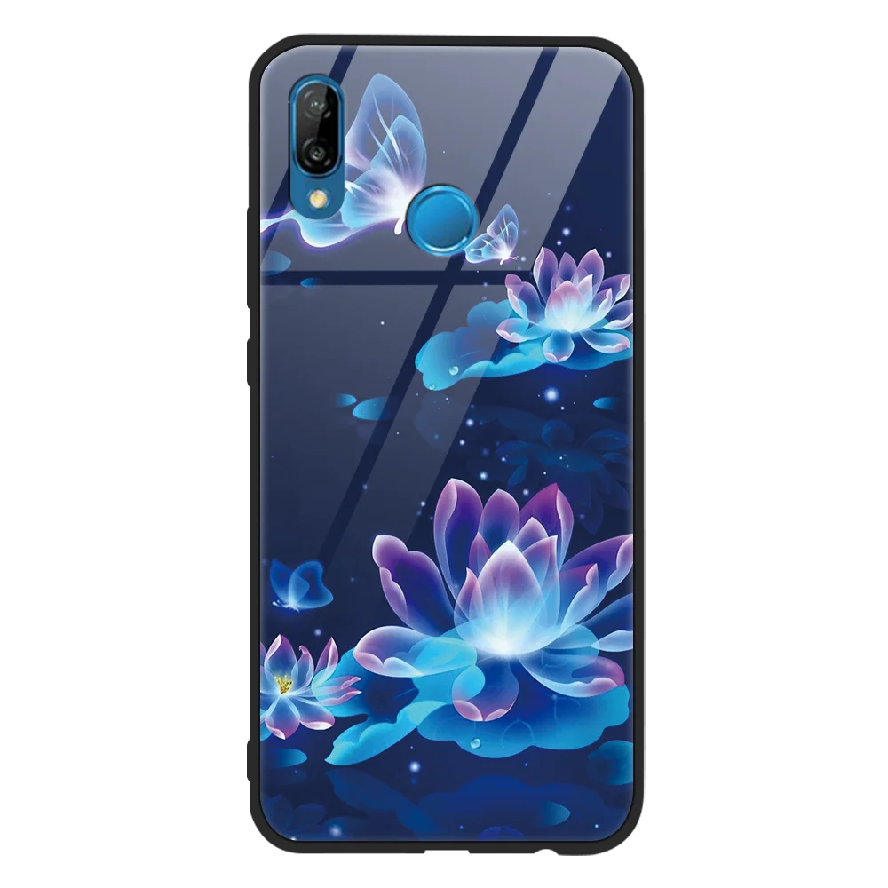Чехол с цветочным узором для Huawei P9 P10 P20 Plus Mate 9 10 20 Pro Lite Fundas закаленное стекло Honor 8X