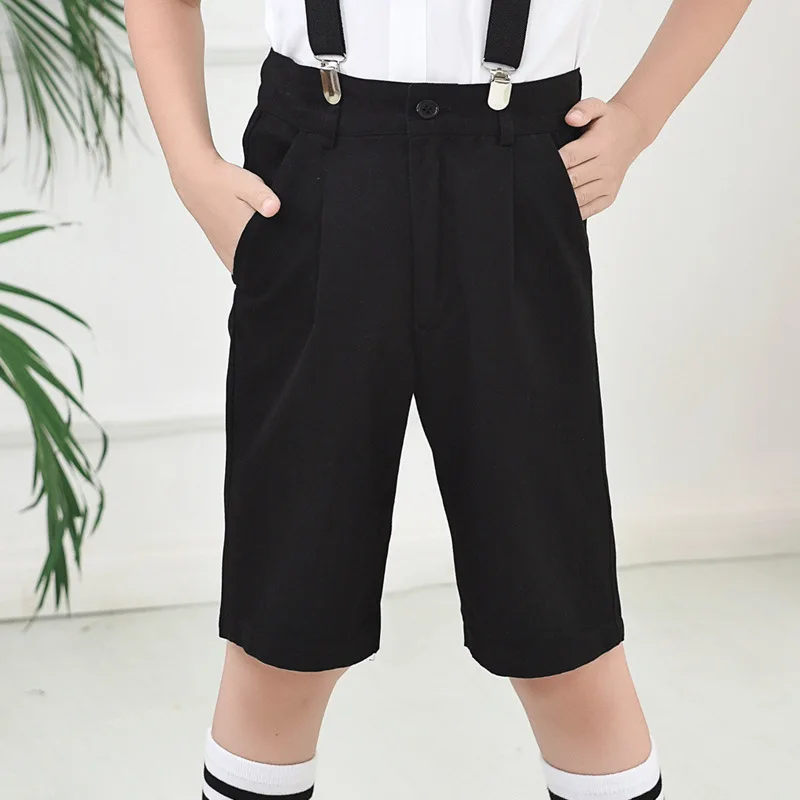 Mikaray/детские штаны для мальчиков летние детские обычные брюки для мальчиков однотонная праздничная одежда повседневные штаны для маленьких мальчиков