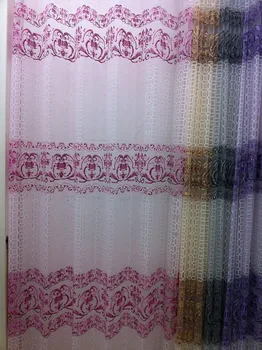 

CS 128 T Chic Floral Type Tulle Voile Door Window Curtain fabric Drape Panel Sheer Scarf Valance For Home Use 2-east