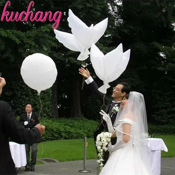 

50pcs/lot High Quality Peace Dove Balloons 104 * 54 cm for Wedding Decorations Bird of peace Helium Globos Party Supplies