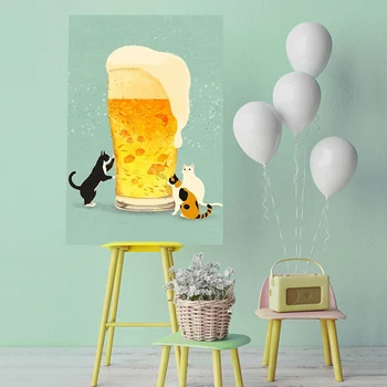 

paint by number art painting by numbers creative simple cute kitten living room corridor decorative painting