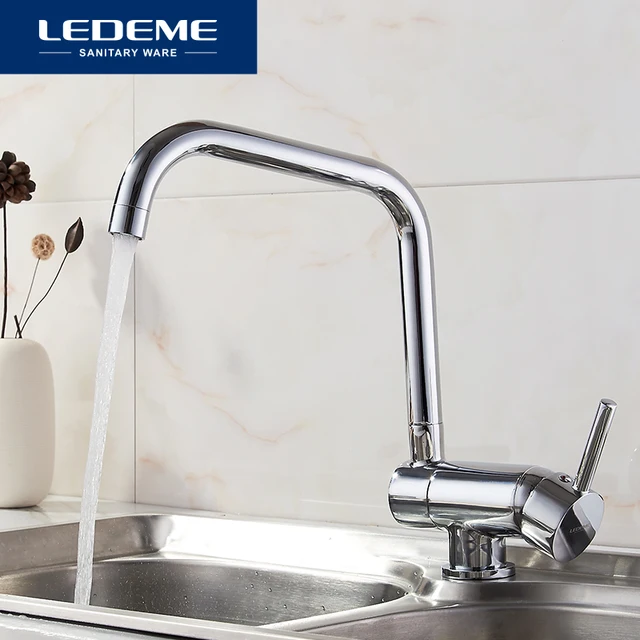 Best Price LEDEME Kitchen Faucet Deck Mounted Mixer Tap 360 Degree Rotation with Water Purification Features Mixer Tap Fashion New L4798