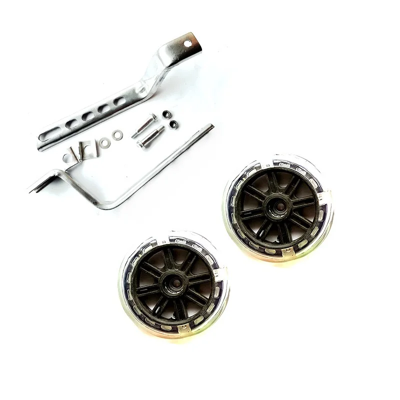 Discount Universal Kids Bike Training Wheels 12-20 inch balance Auxiliary Wheel mute Flash Auxiliary Wheel Kid Bicycle Accessories 4