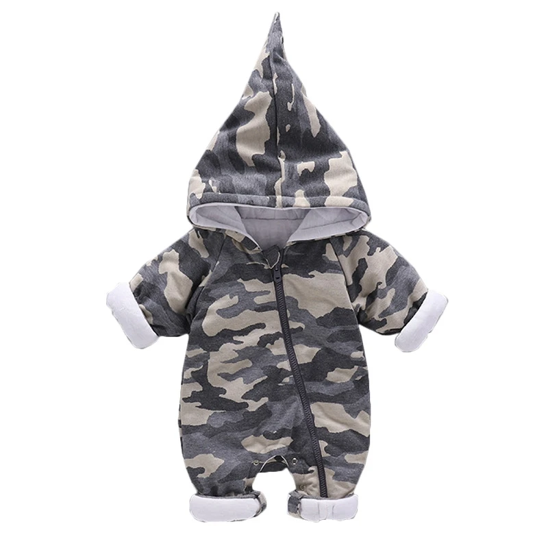 

Camouflage Newborn Baby Romper Clothes Winter Thicken Jumpsuit Long Sleeve Infant Boy Girl Fashion Toddler Kids Jumpsuit Sunsuit